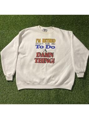 Vintage 90’s 1992 Lee Retired White sweatshirt